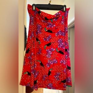 LULAROE SKIRT IN TROPICAL PRINT SIZE 2XL
